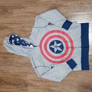 (7/8) Disney Store Marvel Studio's Captain America Shield Avengers Hoodie